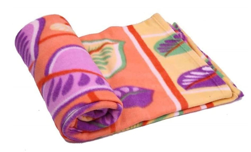 Fleece Printed 250 TC Polyester Single Bed Blanket (Multicolour) by Quality Product Hub