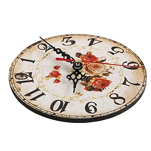 Artibetter Wooden Clock Adornment Silent Tabletop Classic Style Clock Decor Ornament