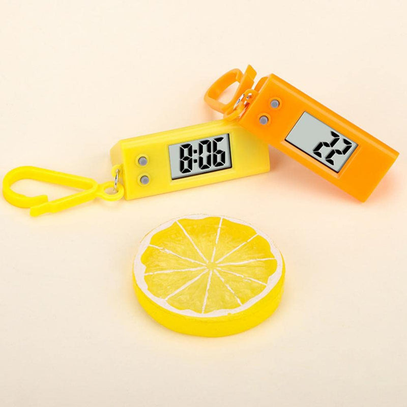 LCD Digital Display Compact Student Desktop Clock Keychain for Exam