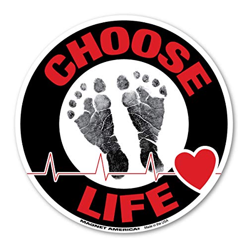 Choose Life Black/Red Circle Magnet