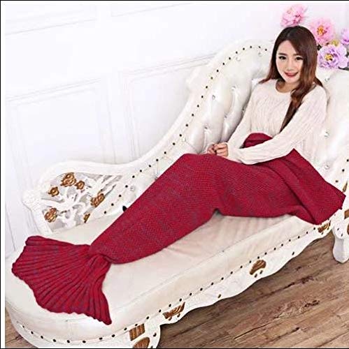 Grab Classy Wool Mermaid Large Blanket (Red, Large)