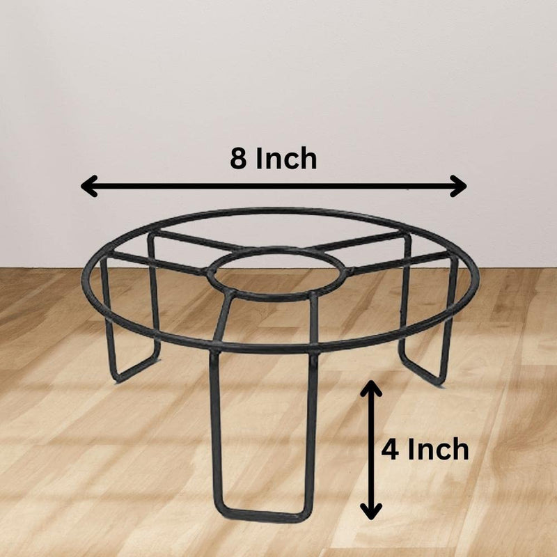 Go Hooked Flower pot stand | Gamla stand | Plant stand for balcony | Pot stand for indoor plants | planter stand | Flower stand for balcony | plant stands for indoor living room (Black, Pack of 2)