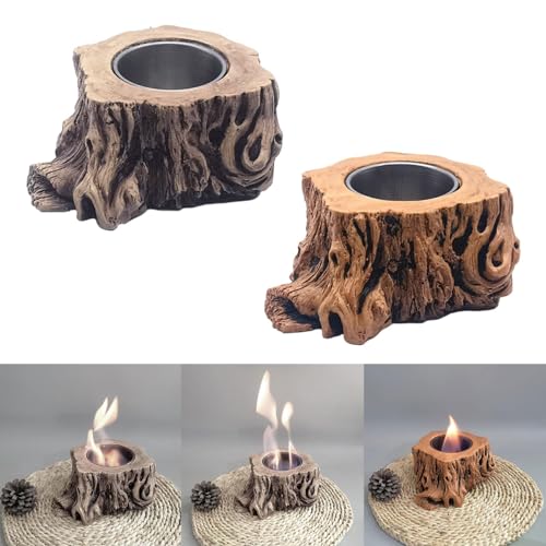 UJEAVETTE® Tabletop Fire Pit Teapot Warmer Warm Flame Bow for Camping Kitchens Balconies A