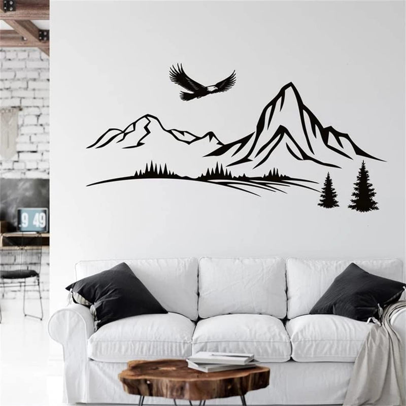 GADGETS WRAP Vinyl Decal Sticker Mountains with Trees and Eagle (Item Finish Size : 115cm x 57cm)