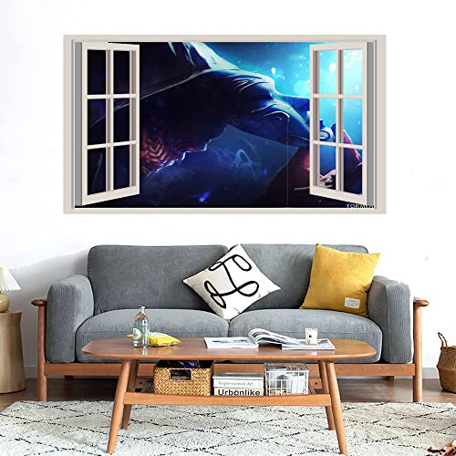 GADGETS WRAP Printed Wall Decal Sticker Fake Window Style Decal (90cm x 50cm) - Tides of numenera