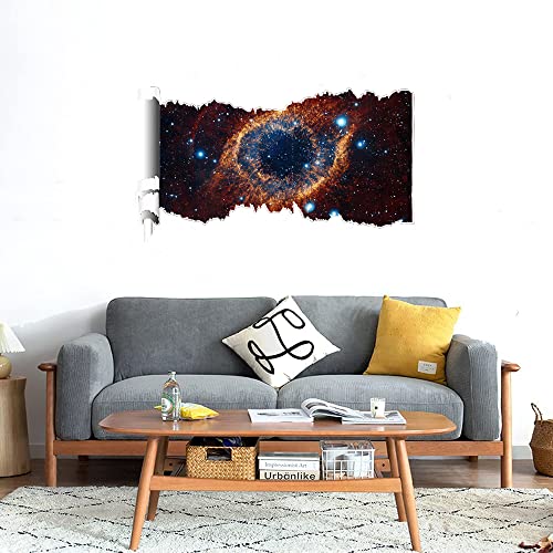 GADGETS WRAP Printed Wall Decal Sticker Scratched Paper Style Wall Decal (90cm x 50cm) - Galaxy Eye