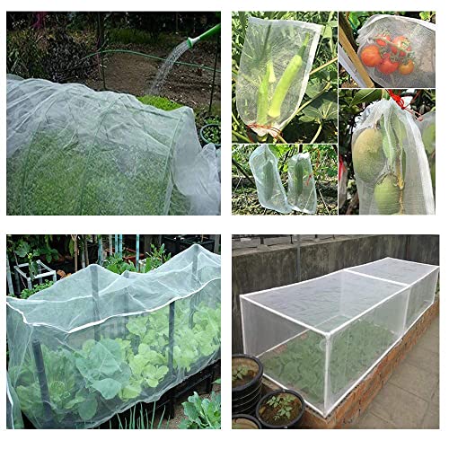 Anaya Mosquito Net 4'x10' Mosquito Insect Bug Screen Netting, Garden Netting Barrier Protect Vegetables Flowers Fruits Plants, (Model: NEW-DIV-061), White