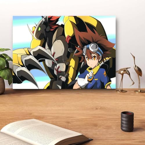 GADGETS WRAP Canvas Gallery Wrap Framed for Home Office Studio Living Room Decoration (14x11inch) - Wargreymon