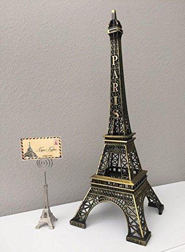 Discount4product Glass Eiffel Tower Statue (26 cm x 11 cm x 11 cm, Antique)