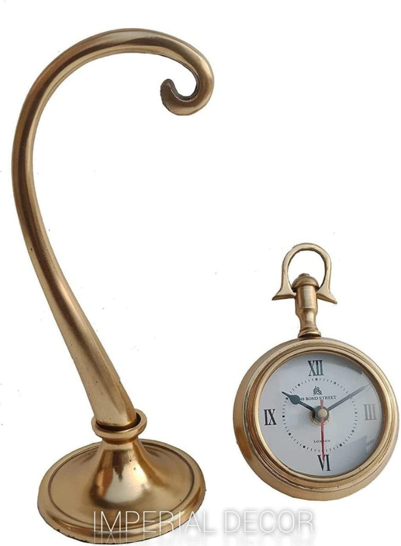 Imperial Decor Antique Brass Tabletop Clock for Your Home and Office Decor