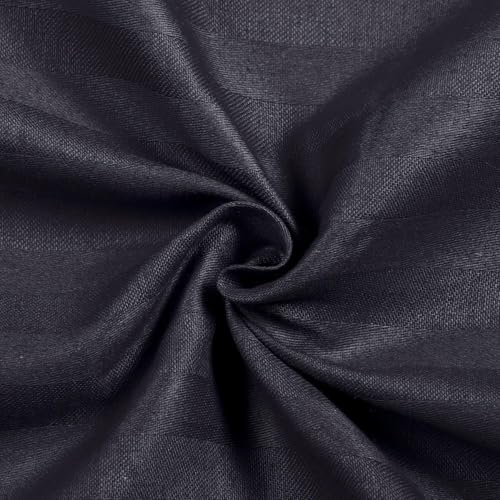 Evan Cotton 48x72x6 inch Single Fitted 300TC Satin Stripe Elastic Fitted Bedsheet |Home, Pg, Hotel, Hostels, Hospital Fitted Bedsheet with 1 Pillow (72"x48" up to 6" Mattress | 6x5 feet, Black)