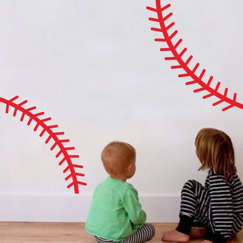 GADGETS WRAP Wall Decal Vinyl Sticker Wall Decoration - 2pcs Baseball Stitch Wall