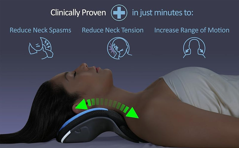 ISTARA Cervical Neck Traction for Neck & Shoulder Pain Relief, Neck Stretcher for Spine Alignment Chiropractic Pillows Neck Tension & Muscle spasms Protector Pillows