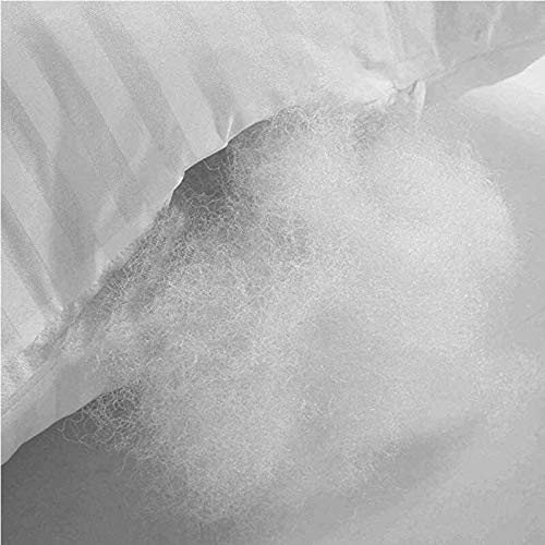 JDX 200 TC Hollow Fiber Stain Striped Cushion (Set of 1, White), B07VLHRG13