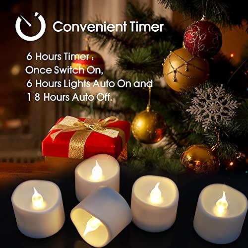 12 Pack Votive Candles with Timer