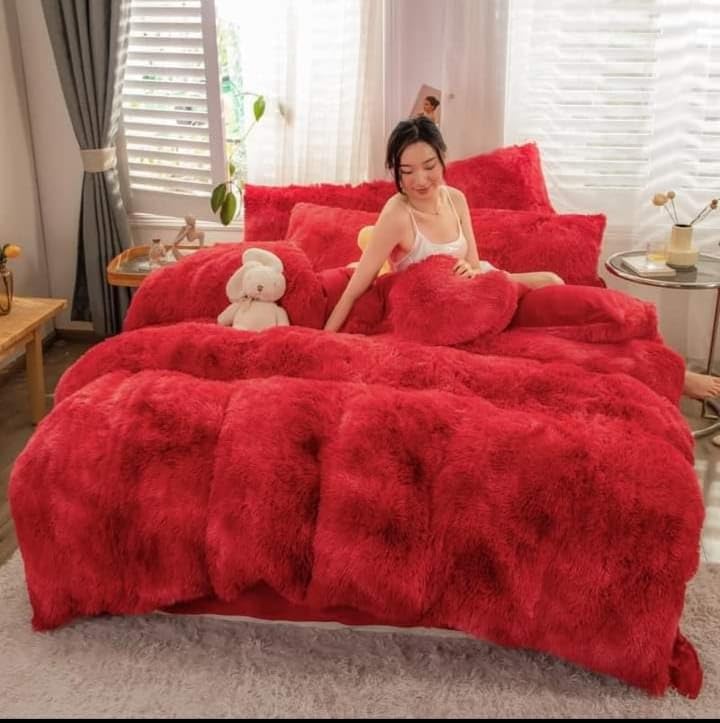 OMAJA HOME Gold Premium 2 ply Double Bed Blanket Heavy Soft and Warm for Automn Winter Bed Home Gift with Fancy Bag (Pack of 1) (Red)