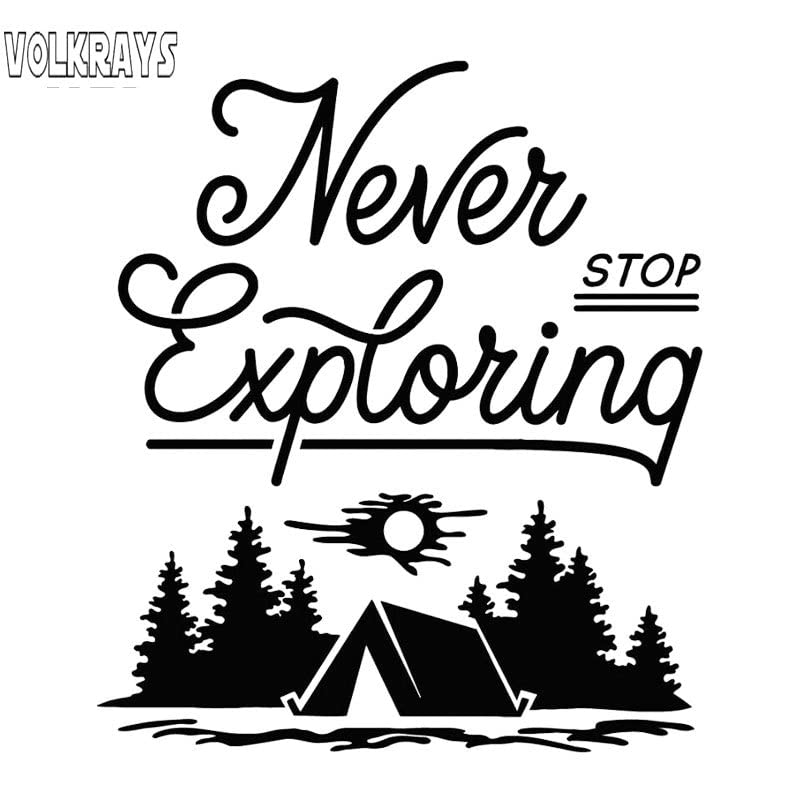 GADGETS WRAP Wall Decal Vinyl Sticker Wall Decoration - Never Stop Exploring Camping Camp Travel