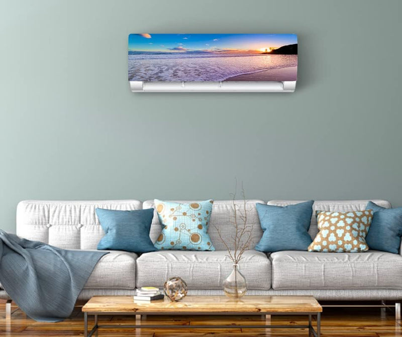 DreamKraft Large Sunset Beach View AC Sticker - Easy Peel & Stick, Self Adhesive PVC Vinyl Sticker (30cm x 91cm)