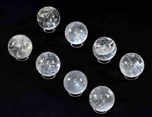 24mm Rainbow Clear Quartz Sphere Polished Natural Gemstone Sparkling Crystal Mineral Ball - China (1PC)