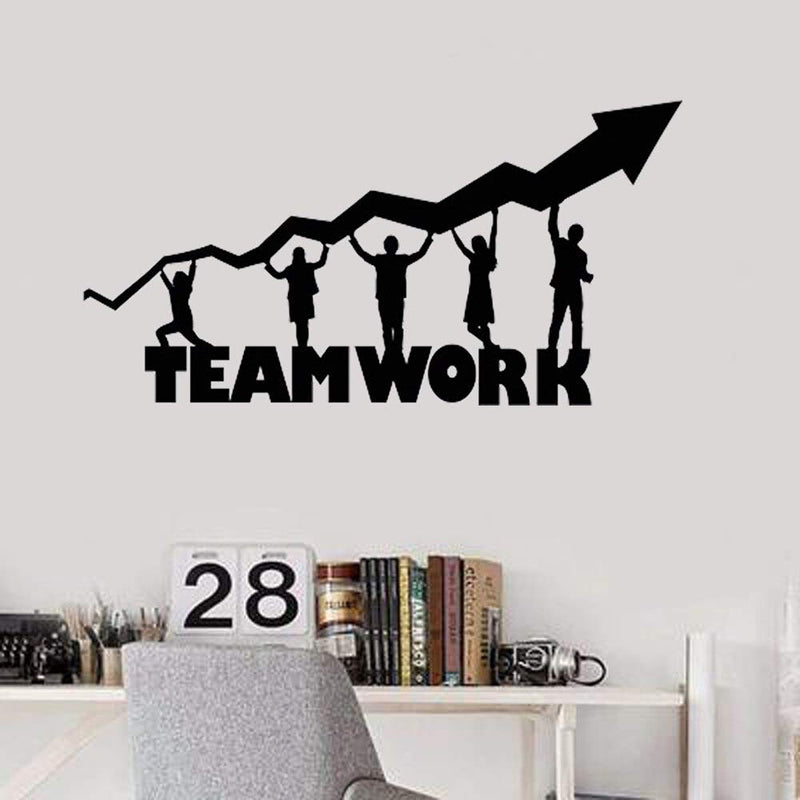 GADGETS WRAP Wall Decal Vinyl Sticker Wall Decoration - The Growth Curve Teamwork Vinyl Wall Decal Club Company Office Decoration