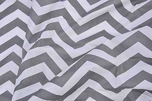 HUESLAND by Ahmedabad Cotton 120 TC Cotton Bedsheet for Double Bed with 2 Pillow Covers - White, Grey