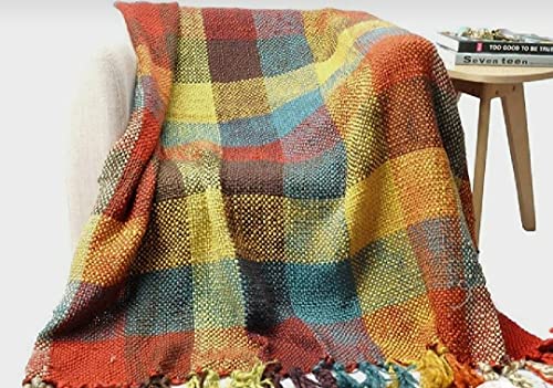 Bezzilish Home Luxury Kashmiri Marino Haoziery Pure Woolen Blanket Single Bed for Hotel/Guest House/Hospital Multicolor - (Pack of 1)