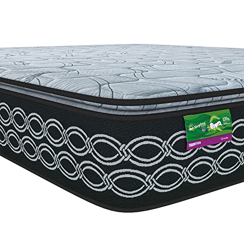 Sleepfresh Grande High Resilience Rebonded Foam 8 Inch Double Size Vibrotech Foam Mattress (75x48x8 Inches)