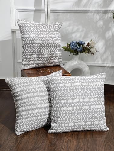 ANWYN Pack of 3 Abstract 100% Cotton Cushion Covers