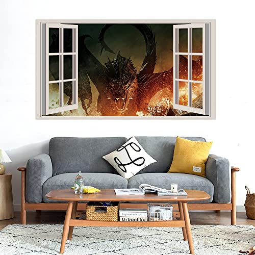 GADGETS WRAP Printed Wall Decal Sticker Fake Window Style Decal (90cm x 50cm) - The Hobbit The Battle of The Five Armies Adventure Fantasy