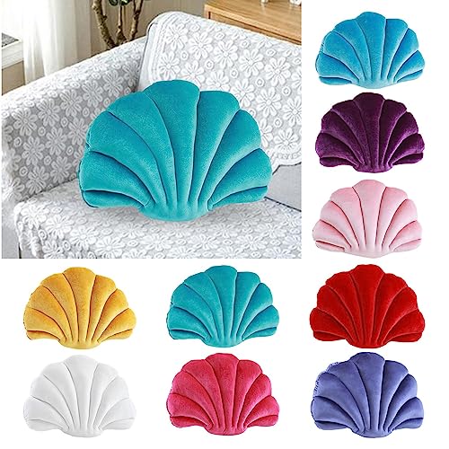 CALANDIS® Decorative Throw Pillow Floor Cushion Household Bedroom Car Seashell Pillows Blue | 1 Decorative Pillow