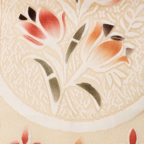 Kuber Industries Cotton Flower Print 5 Seater Slip Sofa Cover Set|Premium Cotton & Flower Print|Pack of 6 (Cream)