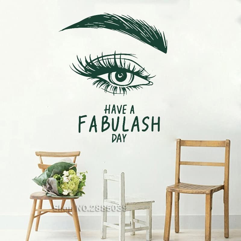 GADGETS WRAP Wall Decal Vinyl Sticker Wall Decoration - Eyelashes Green