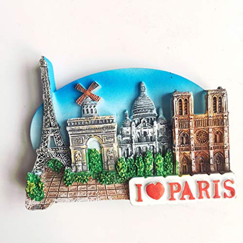 Wowobjects® Refrigerator Magnet Fashion I Love Paris Travel Fridge Magnet Fridge Decoration