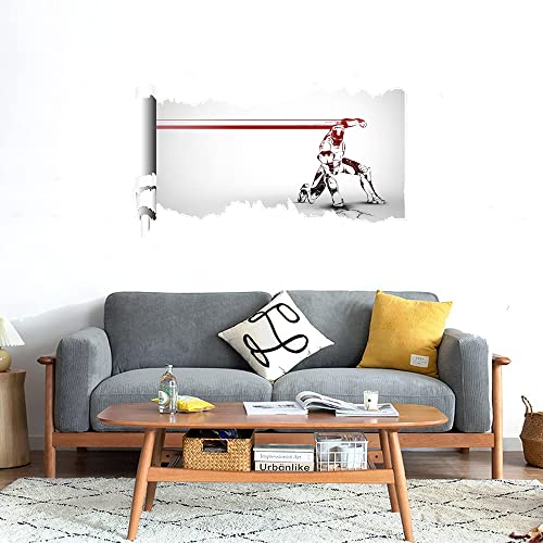 GADGETS WRAP Printed Wall Decal Sticker Scratched Paper Style Wall Decal (90cm x 50cm) - Iron Fist