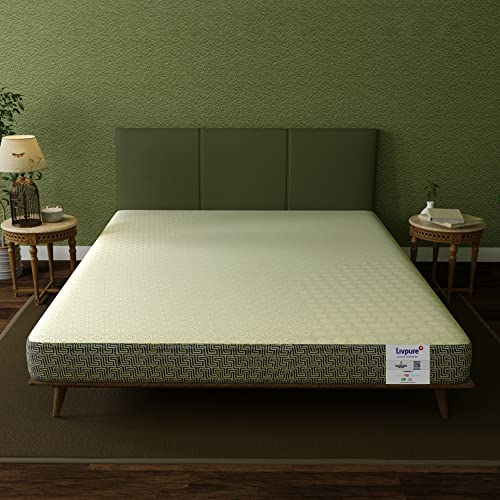 Livpure Smart Jeeva Natural Latex Foam Mattress | Plant Oil Based Foam with Citrus Frangrance | Durable | Ultra Soft | 6 Inch, Queen 78x60x6 (inches) with Removable Cotton Cover