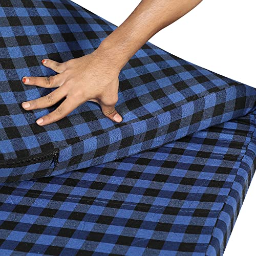 COLOFLY Blue & Black 3 inch Soft Pu Foam Mattress