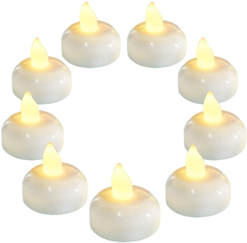 SMARTBUYER 36 Pack Flameless Floating Candles, Warm White Led Flickering Tealight Candles in Bulk, Decor for Wedding, Party, Centerpiece, Pool, Christmas