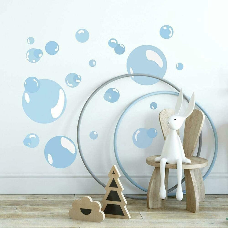 GADGETS WRAP RMK1846SCS Bubbles Peel & Stick Wall Decals, Blue Sticker