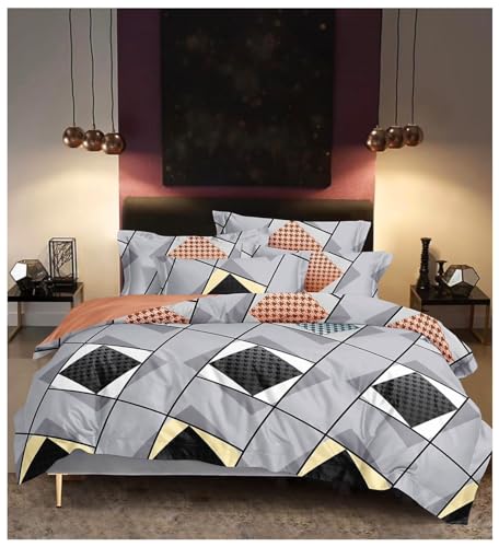 HOME SAJAWAT Alexa Printed Double Bedsheet Set