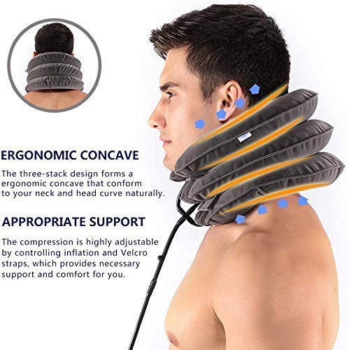 NHB ENTERPRISE Air Pillow Massager Air Cervical Neck Traction for Chronic Neck comforter massageador neck disc herniation Soft Brace Device