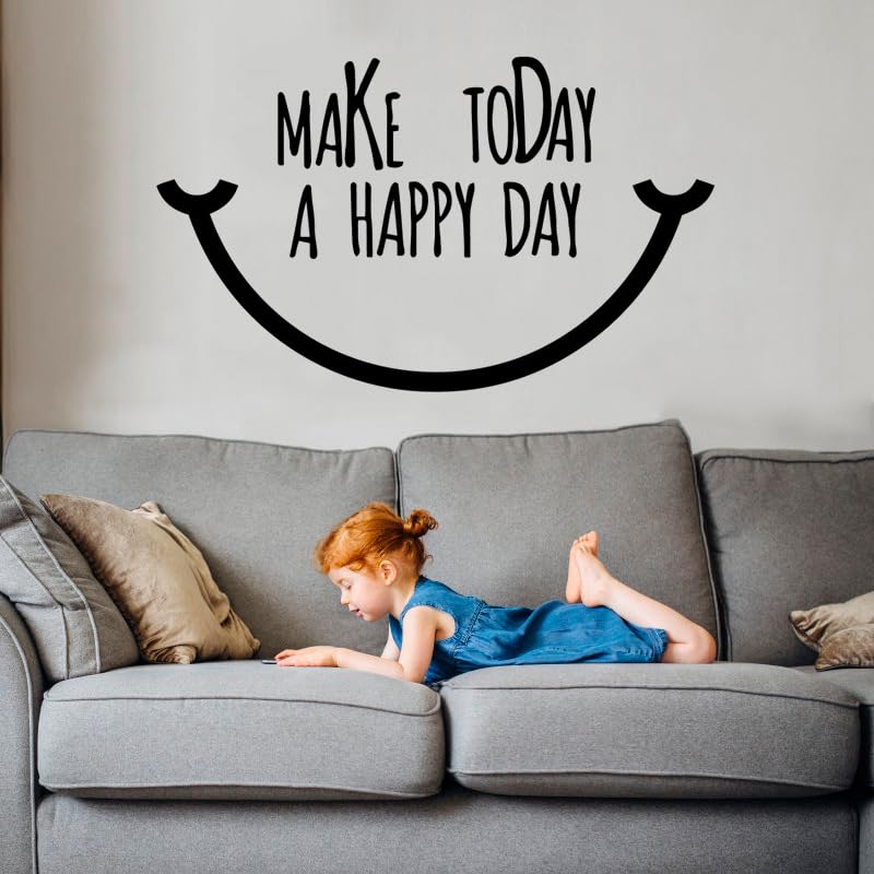 GADGETS WRAP Wall Decal Vinyl Sticker Make Today A Happy Day for Office Home Wall Decoration