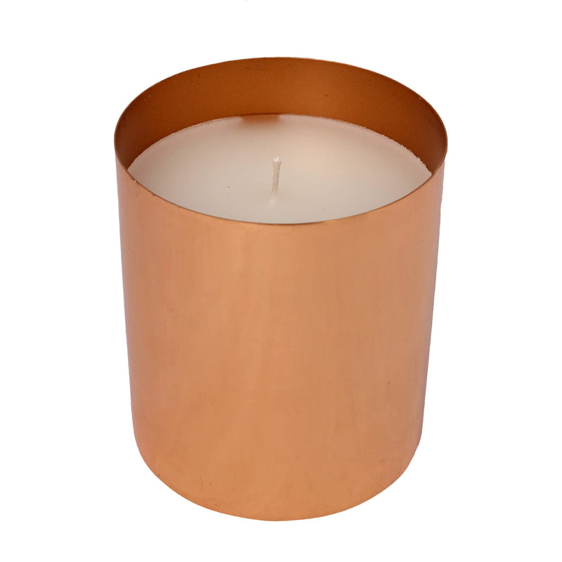 aarna Metal Collection Scented Candle Mild Steel with Plating for Home Décor & Bathroom Rose Gold