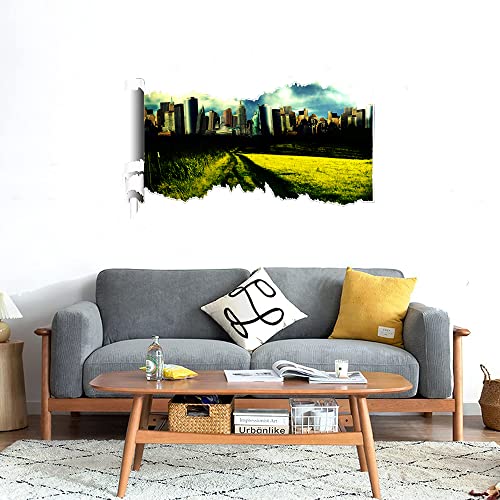 GADGETS WRAP Printed Wall Decal Sticker Scratched Paper Style Wall Decal (90cm x 50cm) - World Vanishes Nature