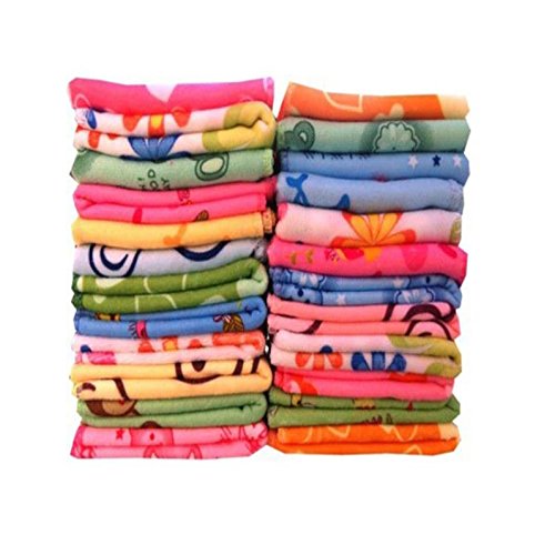 Lucky Cotton Face Towel 400 gsm (Set of 24, Multicolor)