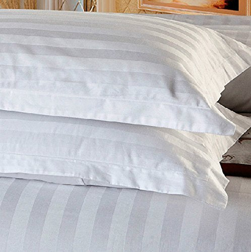 Lali Prints Luxury Premium 200 TC Cotton Bedsheet with 2 Pillow Covers - King Size, White