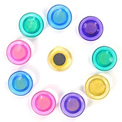 eS³kube 30mm Magnetic Fridge Buttons (Assorted Colour) - Pack of 10