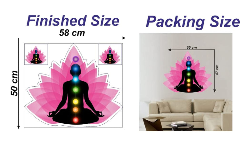 Delight Art Lord Buddha Design Wall Sticker Size - ( 55*47 ) cm Model id - ( DAMC01021L )