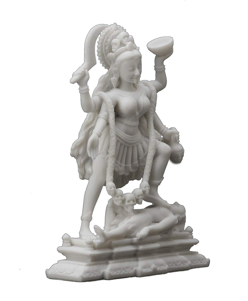 Veronese Design 7 3/4" Tall Resin Cast Marble Finish Kali Standing On Lord Shiva's Chest Hindu God Statue Indian Idol