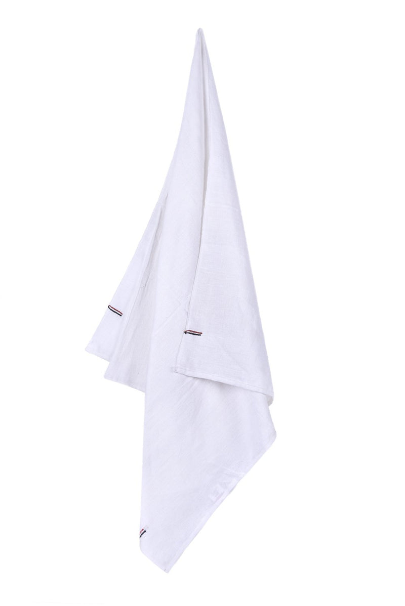 looms & weaves - 2 White Bath Towel - (60 X 30, Cotton), 200 Gsm