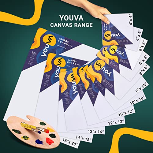 Navneet Youva | Primed Canvas Board for Acrylic and Oil Colour Painting | 10x12 inch | Pack of 3